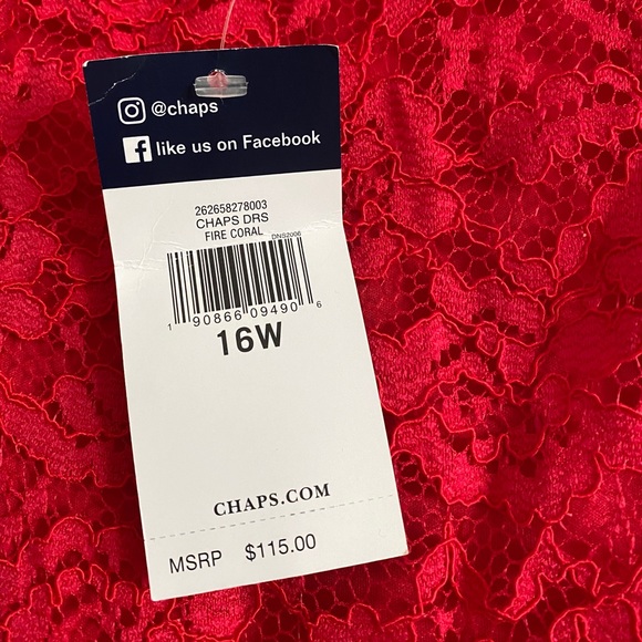 Women’s plus size red chaps dress - Picture 3 of 5